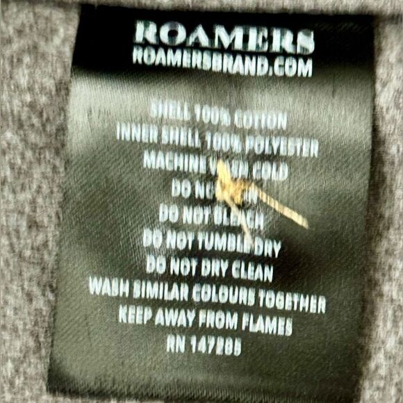 Roamers Long Sleeve Collared Button Up Jacket Coat. Outerwear. Pockets. XL. - Picture 7 of 9